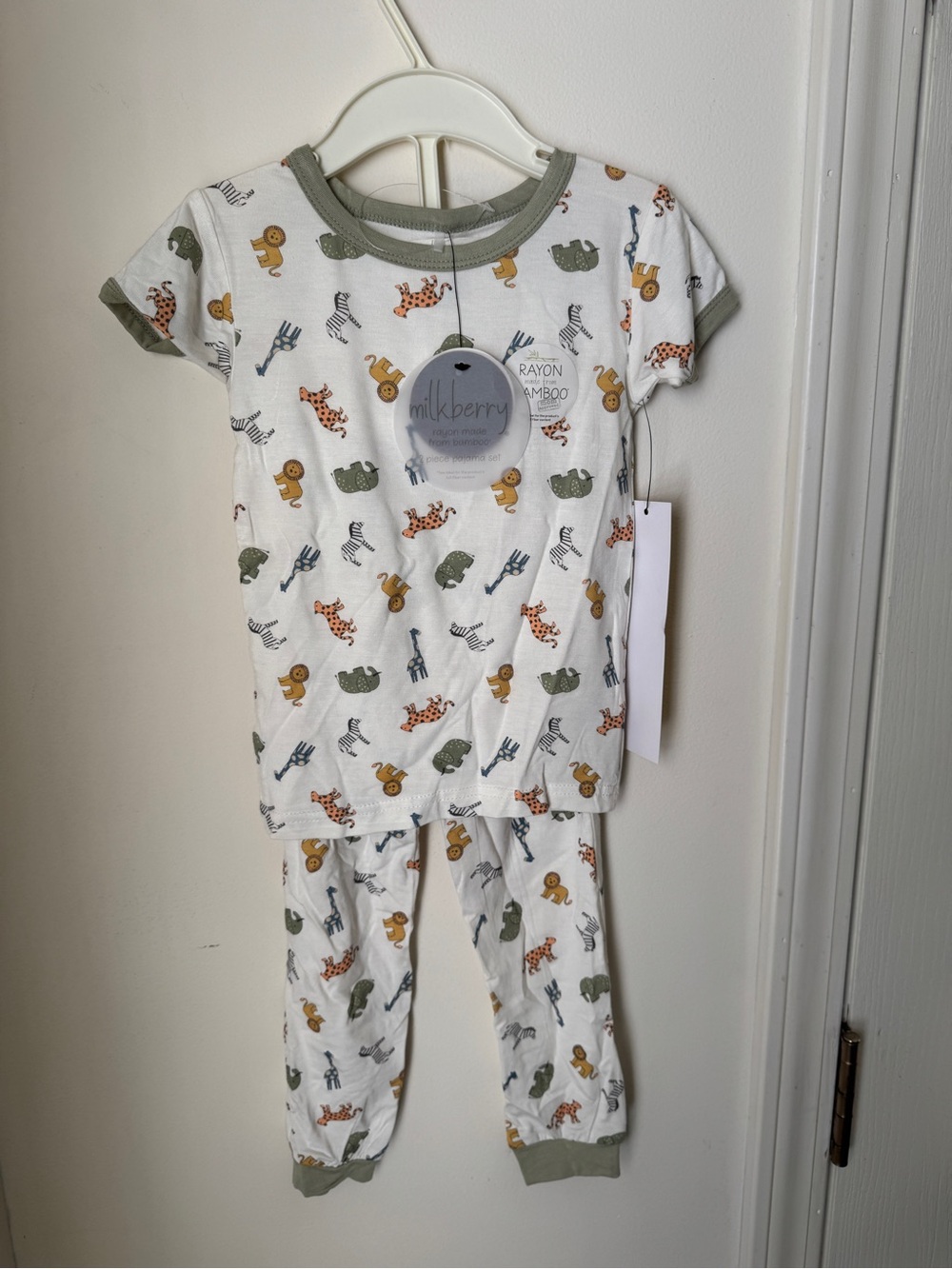 Milkberry Bamboo Rayon Pajama Set Size 3T New